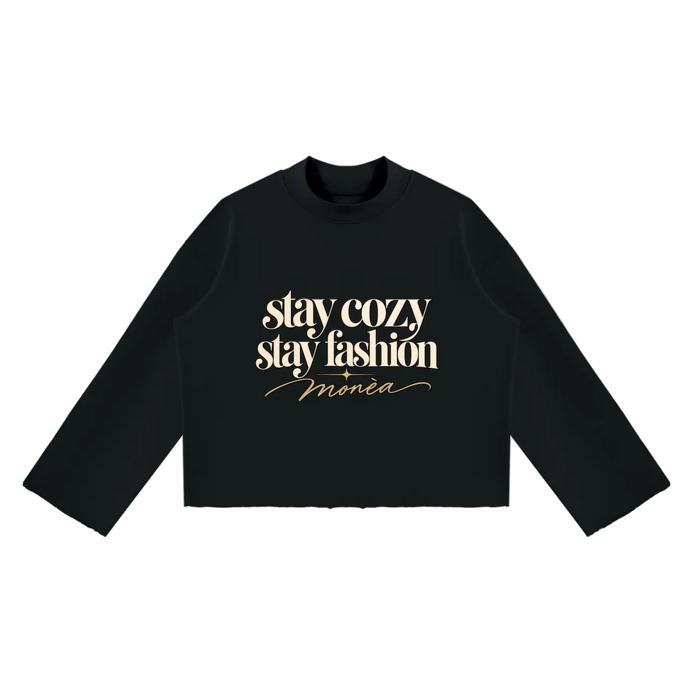 stay cozy stay fashion  Boxy Sweatshirt