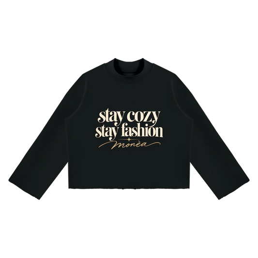 stay cozy stay fashion  Boxy Sweatshirt