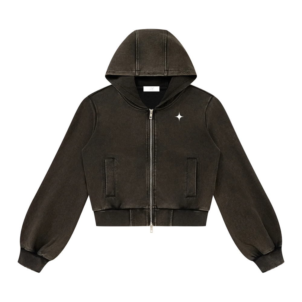 Vintage Wash Women’s Full Zip Hoodie