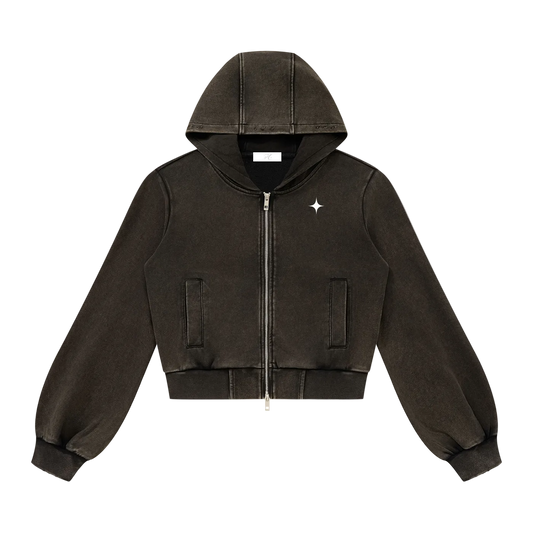 Vintage Wash Women’s Full Zip Hoodie
